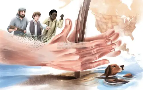 快乐读书吧中小学必读名著彩插绘本神秘岛插画