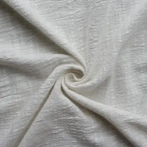 新款吸热透气棉麻布 棉麻混纺亚麻服装面料xh815 棉麻竹节皱批发