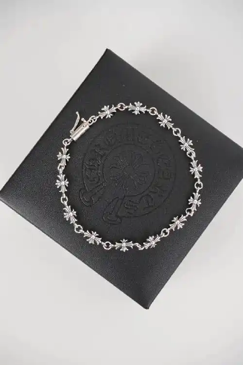 克罗心ch字母手链 一致zp纯银925材质, 男女同款 性价比非常高的手链