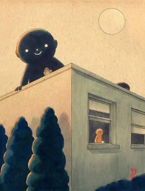 《绘画作品分享》60张只有孤独的人能看懂的画