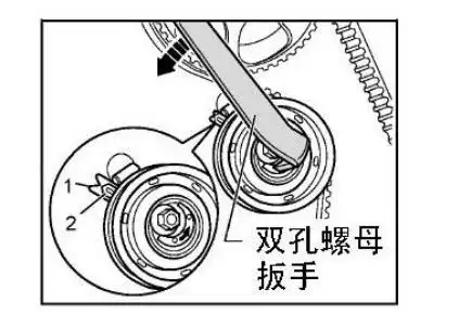 桑塔纳3000轿车正时安装校对步骤(图解)