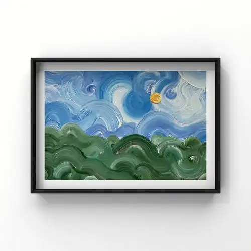 流线艺术5分钟创意新手diy肌理装饰画