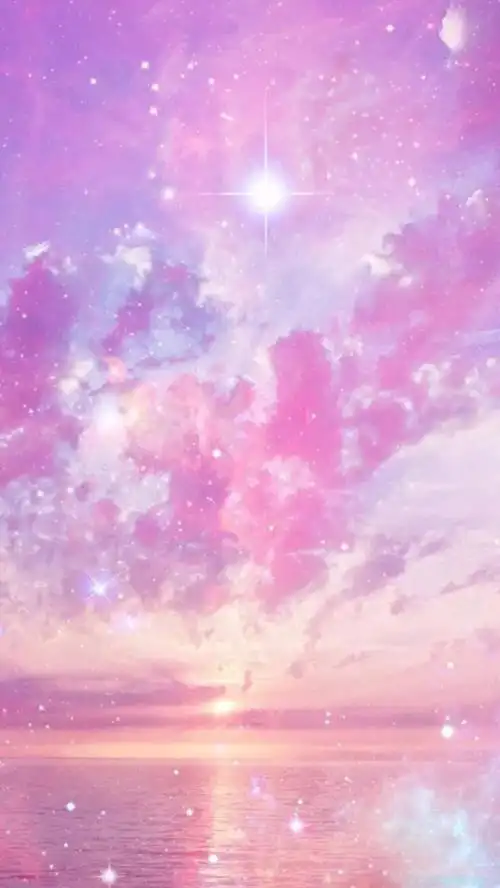 海平线,唯美,文艺,梦幻,浪漫,h5背景,简约,小清新,云朵,日出,粉色