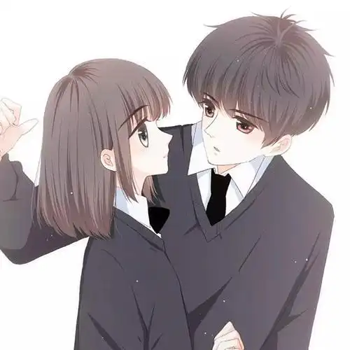 江应怜狄淇儿秀恩爱情侣头像 怦然心动漫画