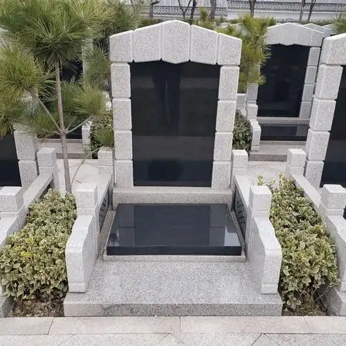 高档大理石墓碑石碑 定制加工土葬组合家族墓碑套碑 烈士碑价格