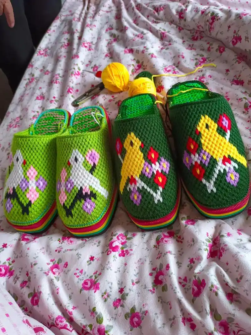 680款 钩鞋花样图解 快手 哈 基组教程实物参 我的id: - 抖音