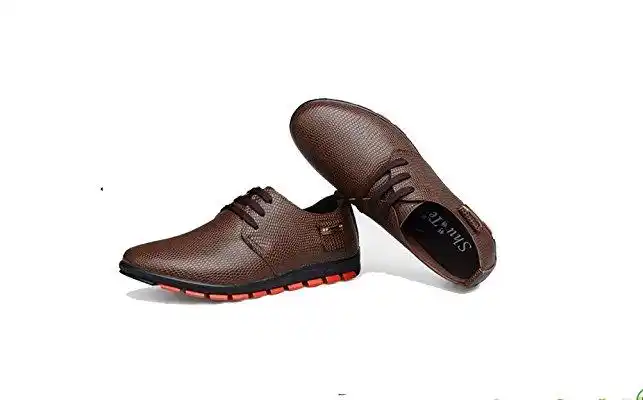 promithi 普罗米斯 男式休闲皮鞋 真皮二层皮鞋 蛇纹牛皮鞋休闲男鞋