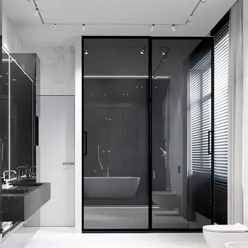 享木玻璃移门钛镁镁合金推拉门窄边卫生间门厨房门卧室门