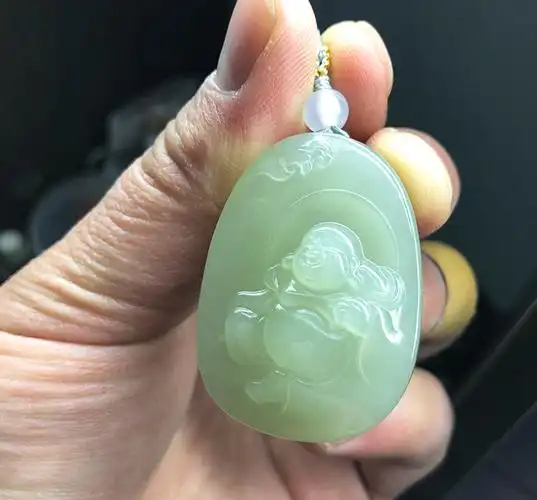新疆和田玉佛公吊坠 女款玉佛项链吊坠和田玉弥勒佛玉笑佛宝宝佛