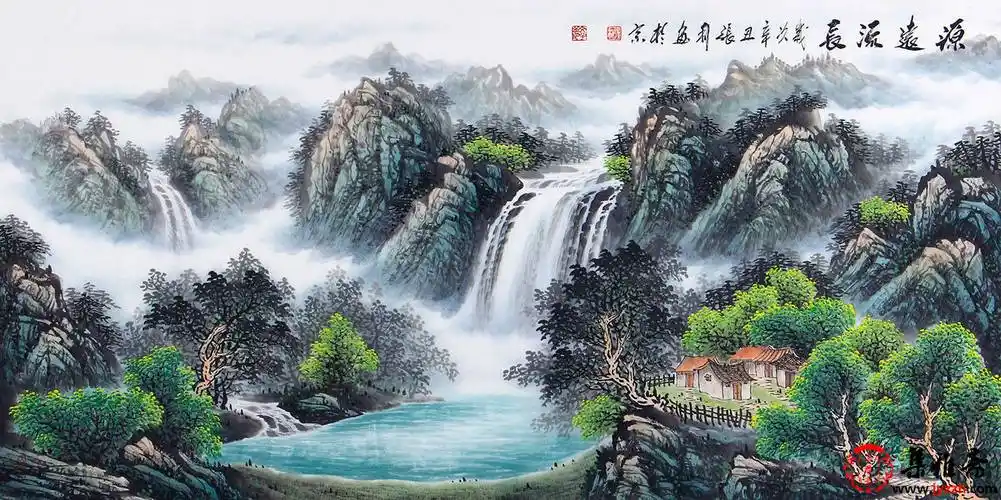 适合挂在办公室的字画,带你一览中国山水画中的乾坤_风水