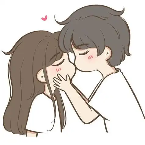 卡通人亲吻头像 卡通头像图片大全 -【爱个性】