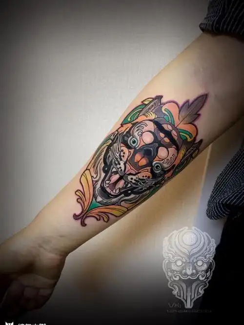 小臂school虎91_纹身图案手稿图片_路望的纹身作品集