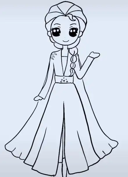 画冰雪公主艾莎