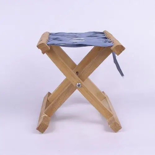 晨宝实木马扎便携式户外小板凳 野营钓鱼可折叠凳麻花面马扎厂家直销