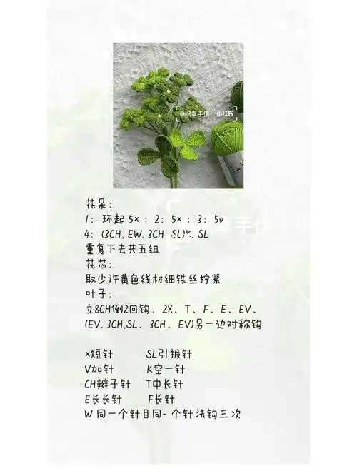 酢浆草钩针图解教程