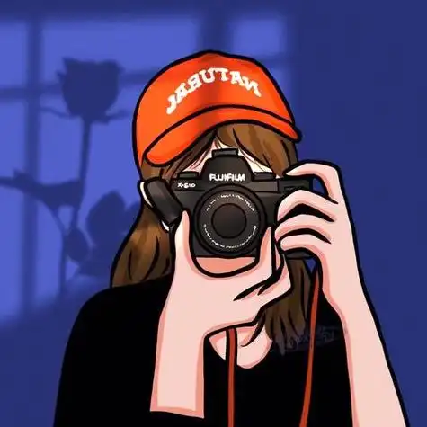 拿相机摄影女生头像打卡59