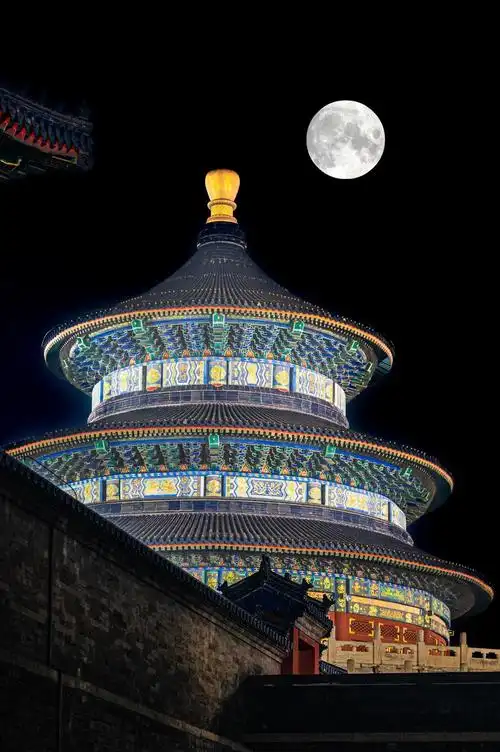一定要看一次天坛·祈年殿亮灯的夜景.