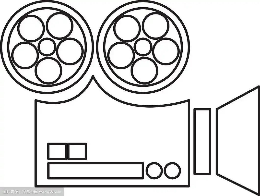 白色胶片放映机