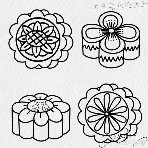 超可爱的中秋月饼素材!爱手帐的宝宝还不快收藏起来!