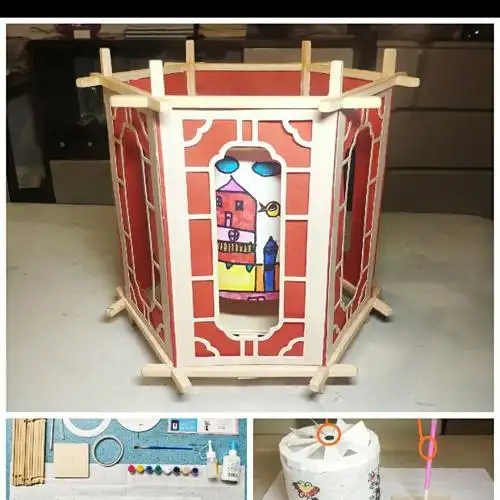 手工走马灯热能旋转电动跑马灯涂鸦剪纸亲子diy材料包小制作