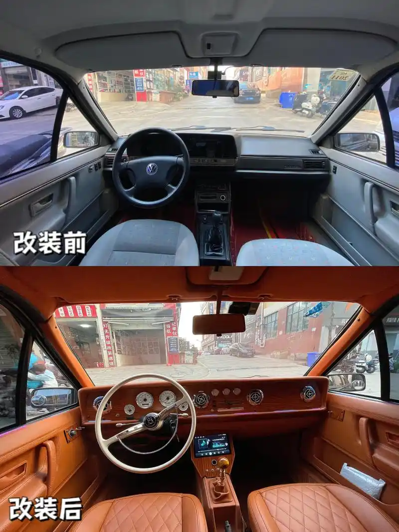 经典老车大众桑塔纳改装 不改真的还不知道普桑能有这么nice07 这个