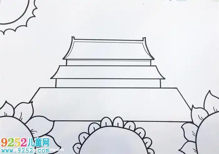 儿童画北京天门简笔画手抄报北京天安门手抄报