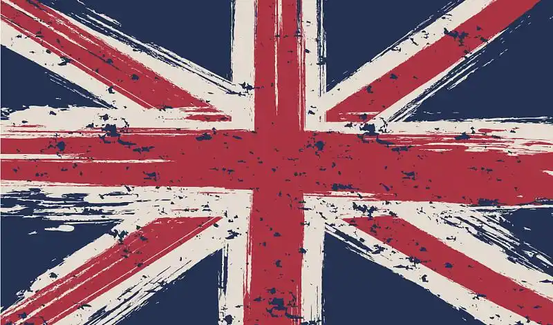 英国国旗孤立白色背景图片