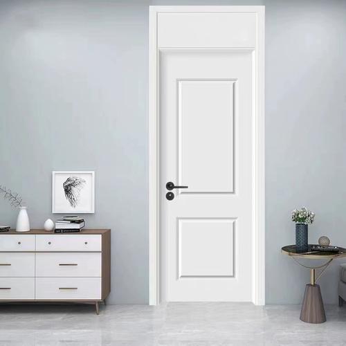 卧室门门楣现代简约白色平开实木复合通顶门实木烤漆一门到顶木门