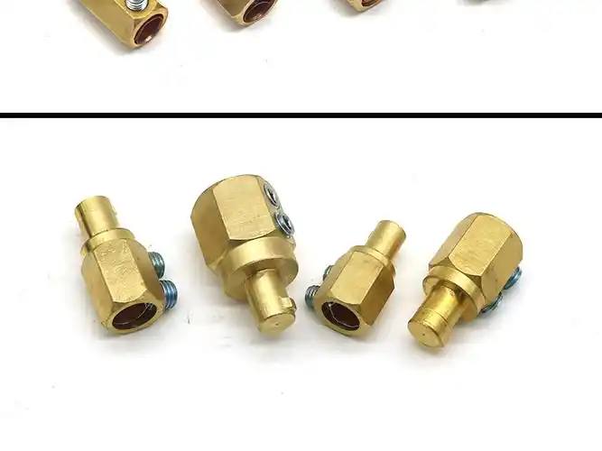 坚悦定制中式电焊机焊把线快速接头纯铜507095平方电磁吸盘电缆连接器