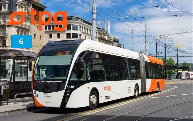 公交pov这个车比较高级瑞士日内瓦无轨电车6路前方展望