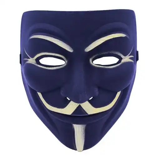 万圣节化装舞会恐怖面具 黑客面具成人男鬼舞步怪客v字仇杀队面具