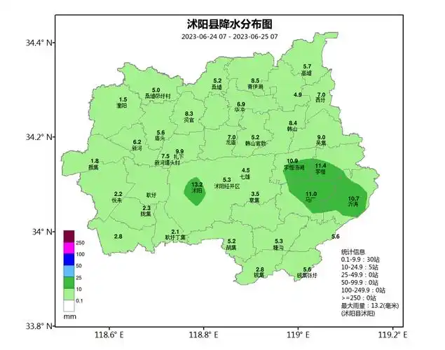 今日天气沭阳气象局发布天气预报2023年6月25日07时