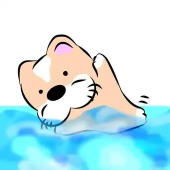 free vector cliparts of 狗游泳 | illustac