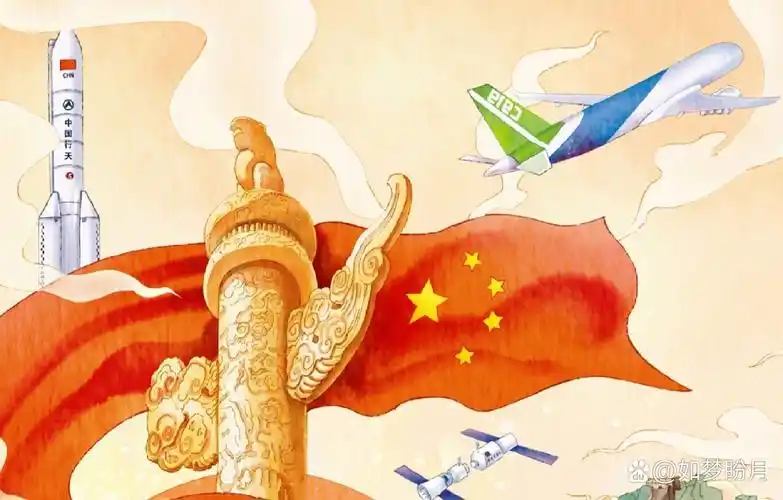 原创国风建党节主题插画|党生日,可庆可贺