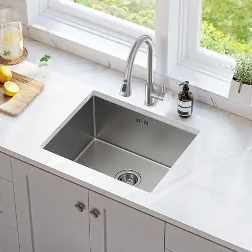 美仕杰手工水槽厨房水池sus304食品级不锈钢台下盆单槽洗菜盆洗碗槽