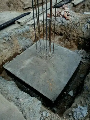 罗埠镇-茶馆改造工程独立基础钢筋砼浇筑