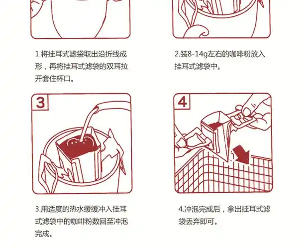 cafede kona挂耳咖啡滤袋 咖啡粉过滤日本进口滴滤式手冲咖啡滤纸
