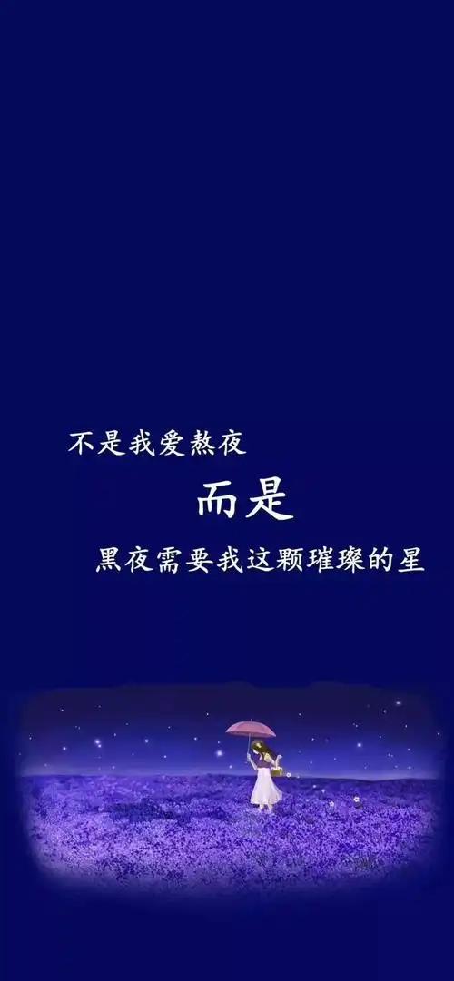 壁纸 | 不是我爱熬夜,而是黑夜需要我这颗璀璨的星