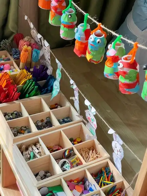 环创之美工区的材料投放一角