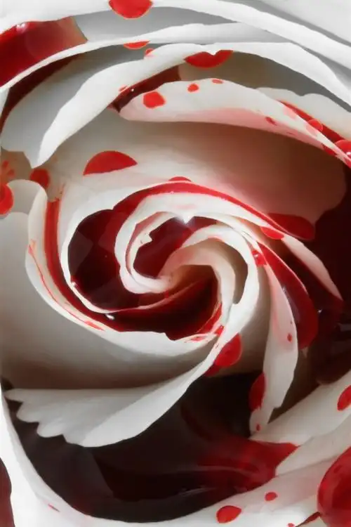 白花瓣玫瑰花,出血 iphone 壁纸