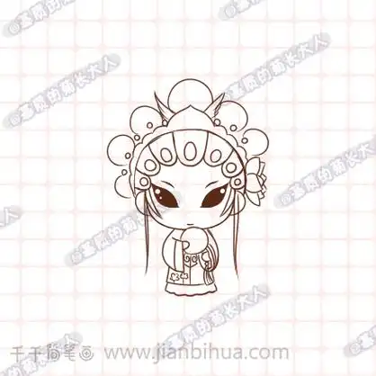 京剧花旦简笔画