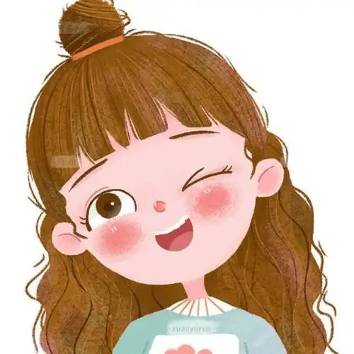 的丸子头赵丽颖卡通版女生壁纸求图中丸子头绿衣服小女孩的头像原图