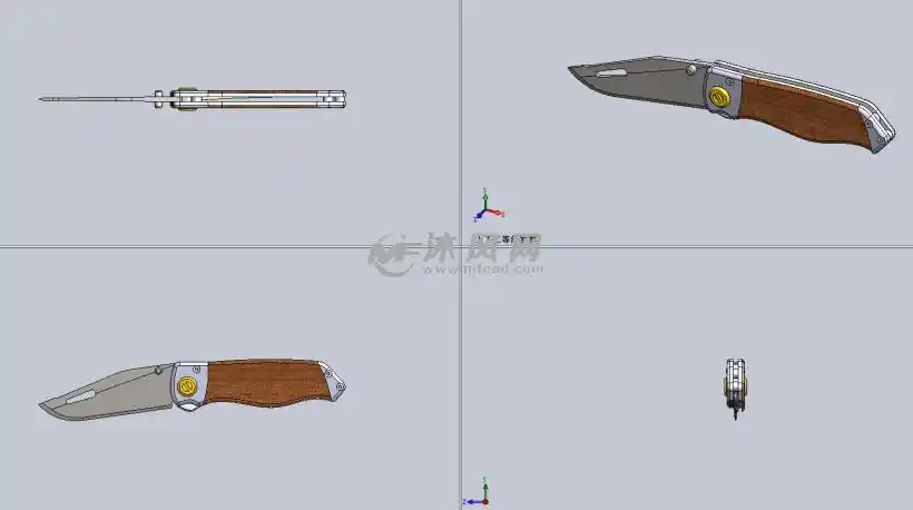 折叠小刀模型设计图 - solidworks生活用品类模型下载 - 沐风图纸