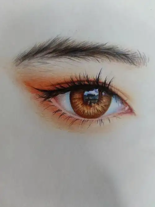 彩铅眼睛画法
