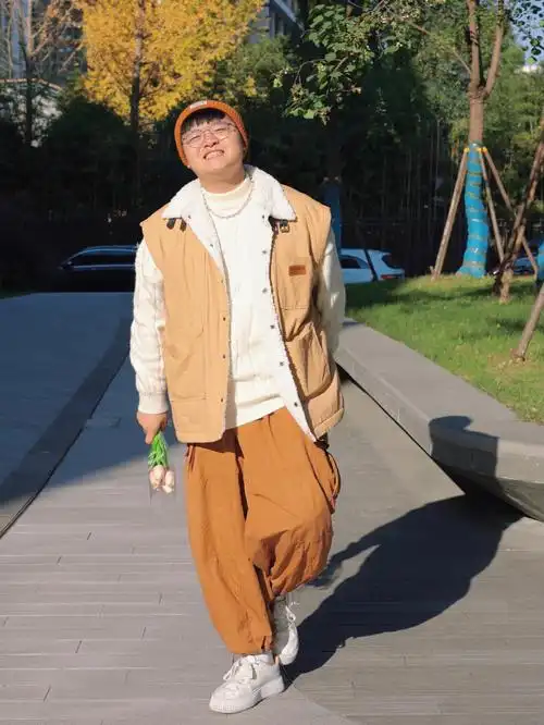 冬日穿搭微胖男生