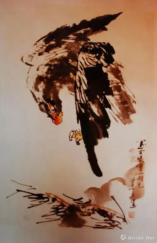 鹰027_1990~2000年绘画作品_陶洪寿作品展_陶洪寿在线作品_陶洪寿官方