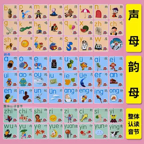 宝宝识字挂图早教有声看图识字卡片启蒙幼儿童拼音字母表发声玩具￥24