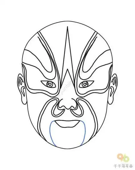 京剧脸谱女性简笔画