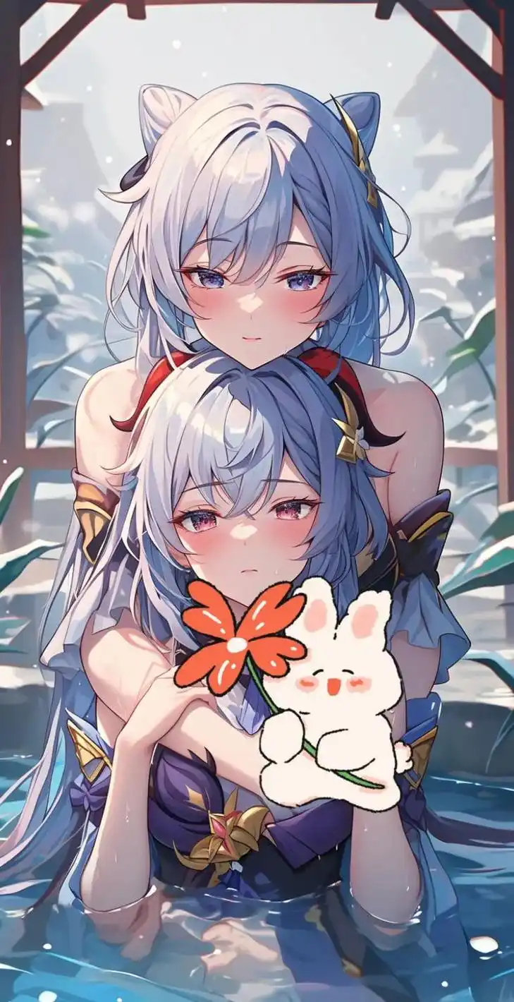 甘雨和刻晴.#原神 #壁纸 # - 抖音