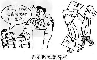 下列漫画都是网吧惹得祸启示我们中学生要文明上网做到